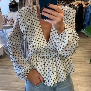 Doe & Rae ruffle top